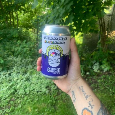 Can of Chroma Radler a collaboration with Gridiron Brewing